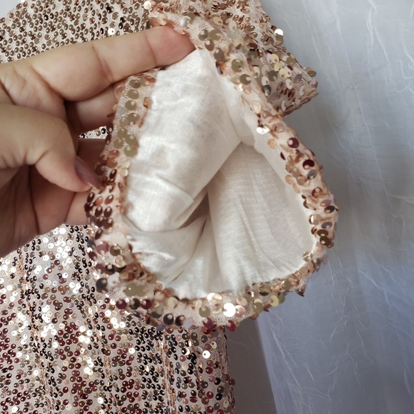 Rose Gold Sequin Blouse - Picture 5 of 5